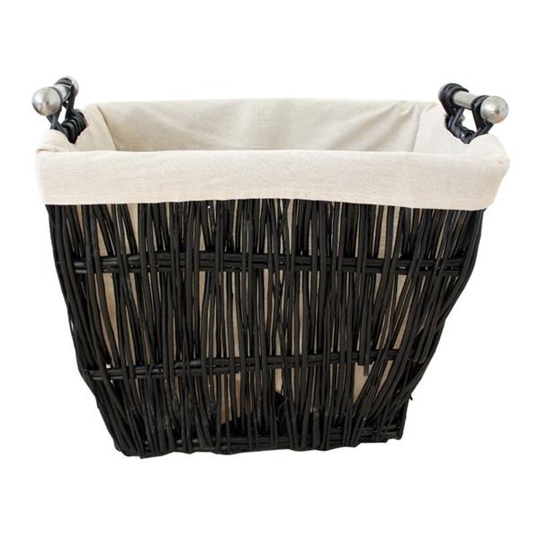 Large Black Wicker Basket With Liner Sheahans Homevalue Nenagh Co