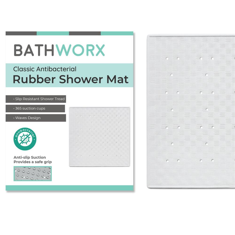 Bathworx Classic Antibacterial Rubber Shower Mat Sheahans Homevalue