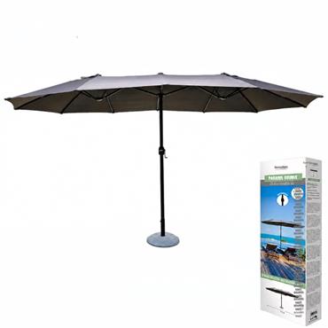 Dark Grey Double Parasol 4.5 X 2.65 X H2.45 Metres