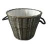 Wicker Basket Round Grey
