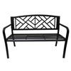 The Garden Collection Black Metal Bench