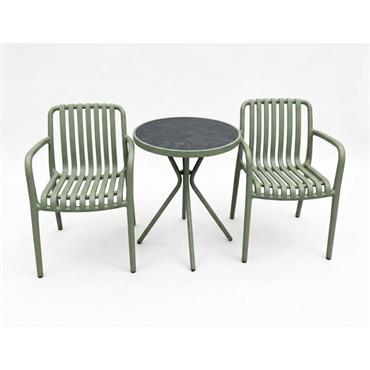 Braga Soft Green Cafe Style Bistro Set