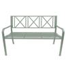 The Garden Collection Sinatra Green  Metal Bench