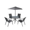 Amora 4 Seater Dining Set With Parasol