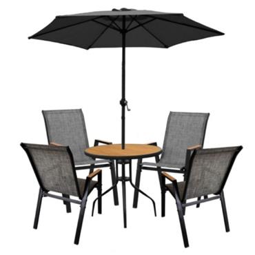 Amora 4 Seater Dining Set With Parasol