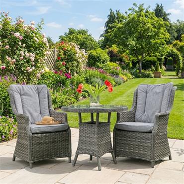 Almara Bistro Set 2 X High Back Chairs And Table