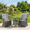 Almara Bistro Set 2 X High Back Chairs And Table