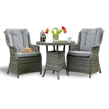 Almara Bistro Set 2 X High Back Chairs And Table
