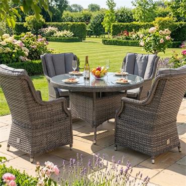 Almara Dining  Set 4 X High Back Chairs And Table