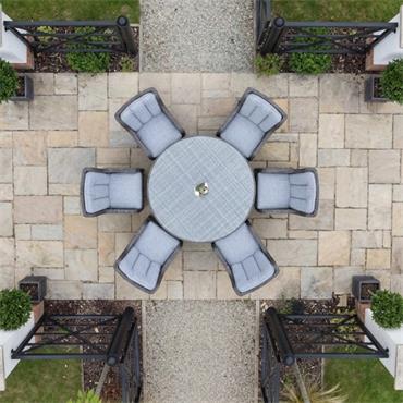 Almara Dining  Set 6 X High Back Chairs And Table