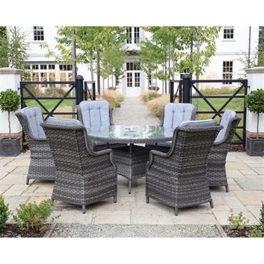 Almara Dining  Set 6 X High Back Chairs And Table