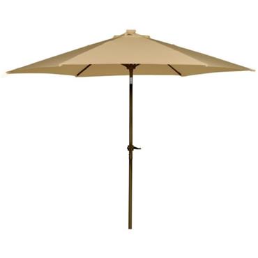 Aluminum 3 Metre Parasol Taupe With Led's And Tilt