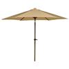 Aluminum 3 Metre Parasol Taupe With Led's And Tilt