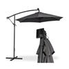 3 Metre Over Hanging  Solar Led Parasol  Grey