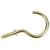 0.75" Brass Cup Hooks