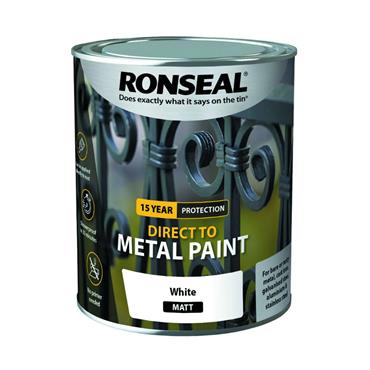 Ronseal Direct To Metal White Matt 750ml