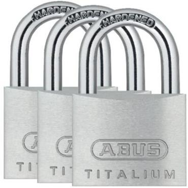 Abus Titaliumt Brass Padlock 40mm Triple Pack