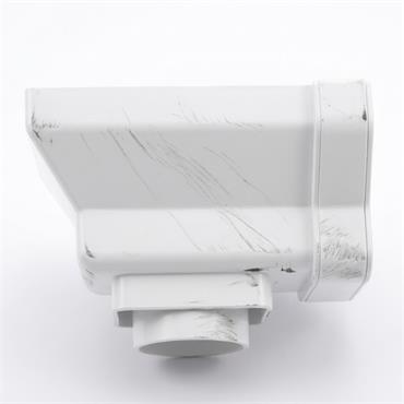 White Amazon 110mm Stopend Outlet Left Hand