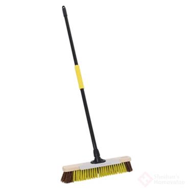 Bulldozer Dual Fill Bass/PET Broom with Metal Scraper 18"