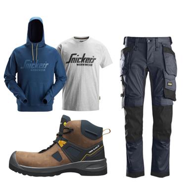 Snickers 6241 Or 6251 Trousers, 2894 Hoodie, Tee Shirt & Solid Gear Boots