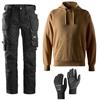 Snickers 6241 Or 6251 Trousers, 2011 Terry Hoodie & Free Gloves