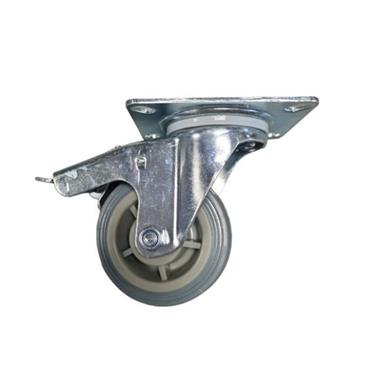 4" Grey Rubber Swivel Castors Brake 70 Kg Load