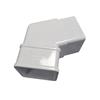 White 65mm Square Down Pipe Offset Bend 112 Deg