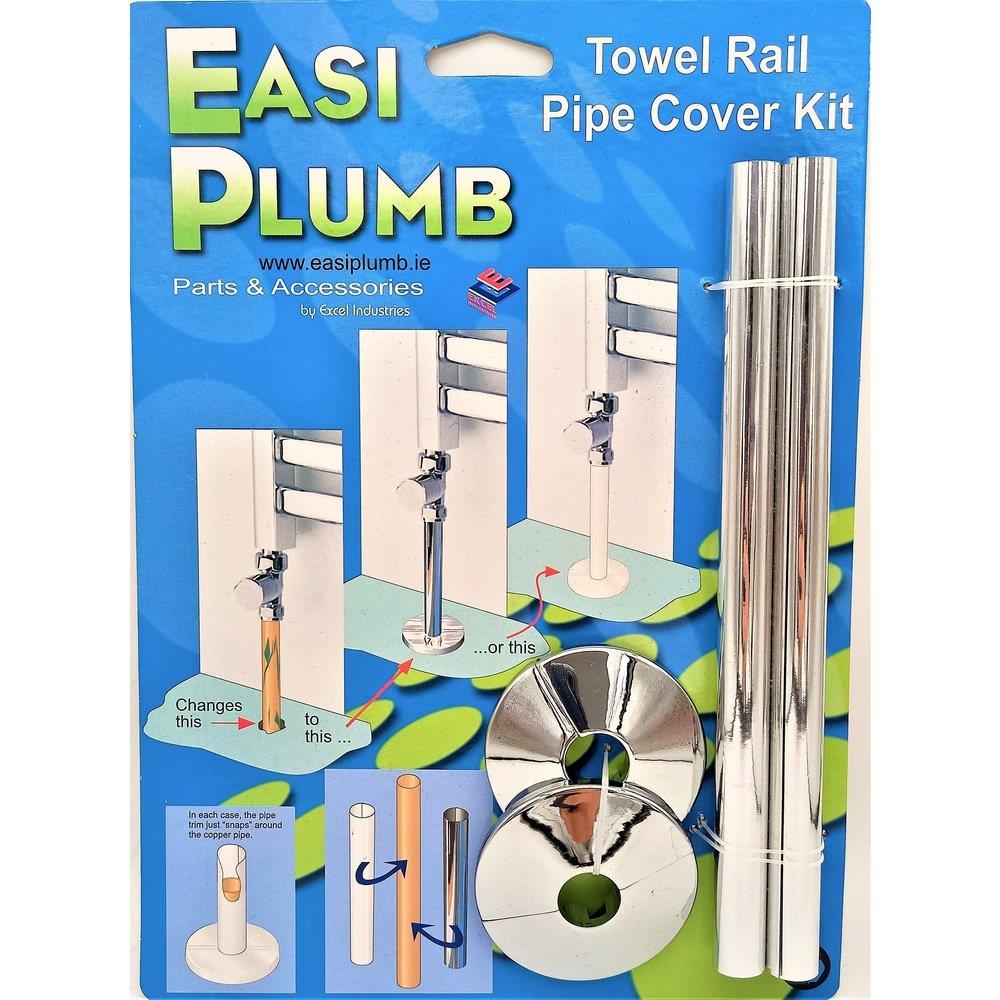Towel Rail Pipe Cover Kit Chrome Sheahans Homevalue Nenagh Co