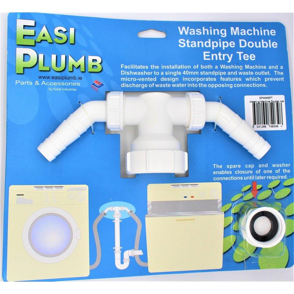 Washing Machine Standpipe Double Entry Tee Sheahans Homevalue Nenagh