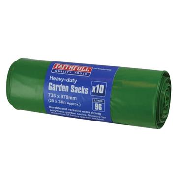 Faithfull Heavy-duty Garden Sacks Pack Of 10
