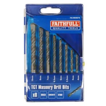 Faithfull Standard Masonry Drill Set 8 Piece
