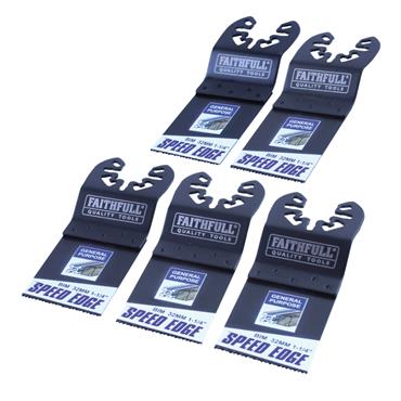 Faithfull 32mm Multi-tool Speededge Blade 5 Pack