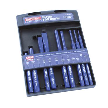 Faithfull 12 Piece Punch & Chisel Set