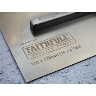 Faithfull S/S Pre Worn Plastering Trowel 14 X 4 3/4"