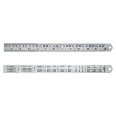 Faithfull Stainless Steel Rule 300mm/12in X 25mm