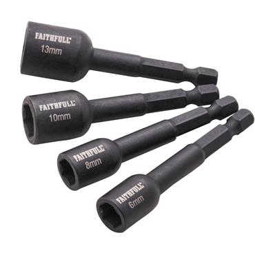 Faithfull 4 Piece Impact Nut Driver Set