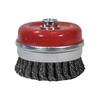 Faithfull Wire Cup Brush Twist Knot 100mm M14x2 0.50mm Steel Wire