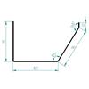 4" X 16' X 20g Galvd Bevel Gutter