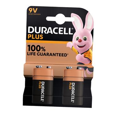 Duracell Plus Power 9v Batteries (twin Pack)