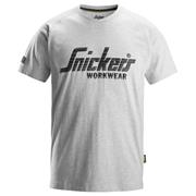 Snickers 2590 Logo Tee Shirt Grey