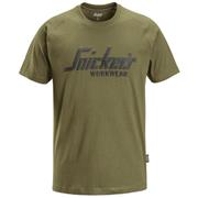 Snickers 2590 Logo Tee Shirt Khaki Green