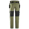 Snickers 6218 AllroundWork 4 Way Stretch Trousers Holster Pockets Khaki Green / Black
