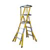 Fibreglass Adjustable Height Podium Ladder 1.36 To 2.14 Metres