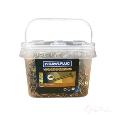 Rawlplug Wood Screw  4.0 X 80 Tub 350