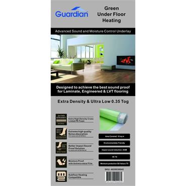Guardian Green Perforated Underfloor Heating Underlay 2mm x 10M Roll