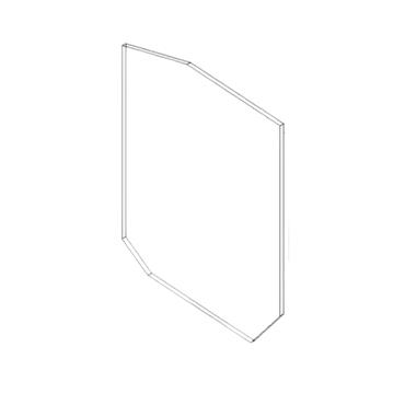 Stove Glass Hunter Herald 2 Door 5/6/7 217 x 183 Shaped 7 Sided