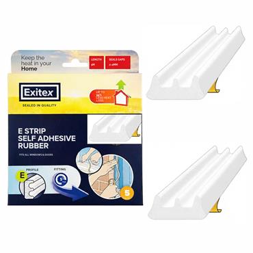 Exitex Weatherstrip E White 5 M