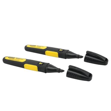 Stanley Black Chisel Tip Markers