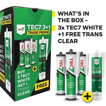 TEC7 Promo Pack 3 x White + 1 x Clear