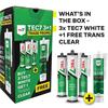TEC7 Promo Pack 3 x White + 1 x Clear